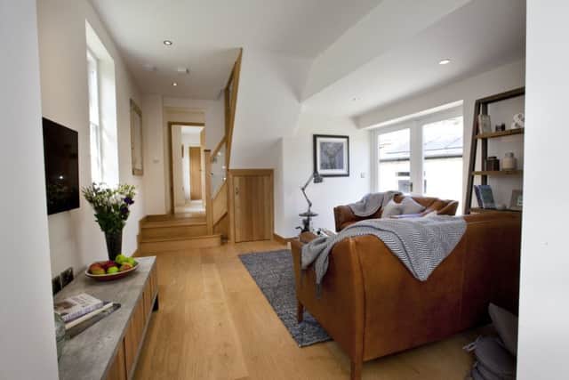 The internal space has been reconfgured to create a two-bedroom holiday home.