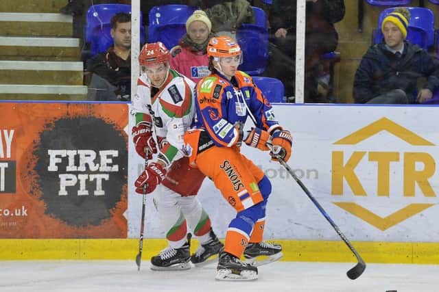 Liam Kirk in action for Sheffield Steers against Cardiff (Picture: Dean Woolley).