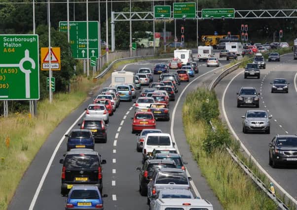 Traffic builds on the A64 outside York . PRESS ASSOCIATION