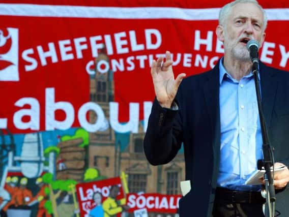 Jeremy Corbyn, pictured speaking in Sheffield in 2016, is understood to support a pause to tree-felling work in the city.