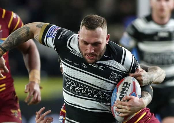 Hull FC's Josh Griffin scored twice against Catalans. Picture: Tim Goode/PA
