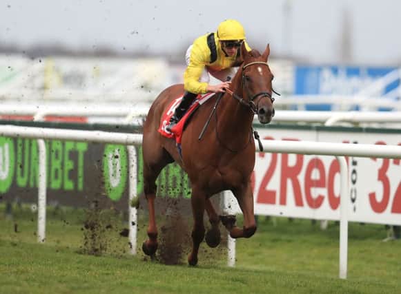 Addeybb, ridden by James Doyle, wins the 32Red Lincoln at Doncaster (Picture: Mike Egerton/PA Wire).