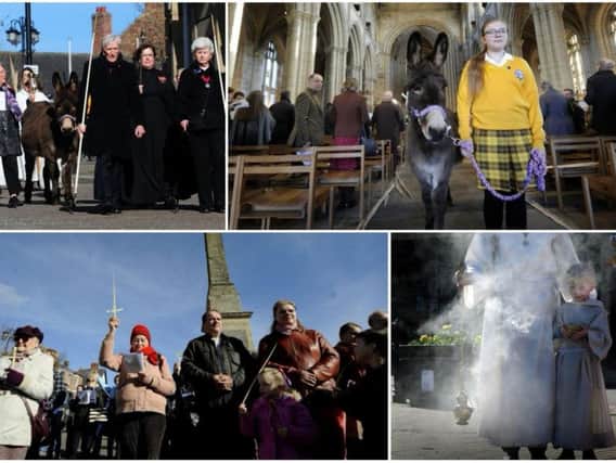 Ripon Cathedral held its traditional blessing and procession to mark Palm Sunday. Pictures: Simon Hulme