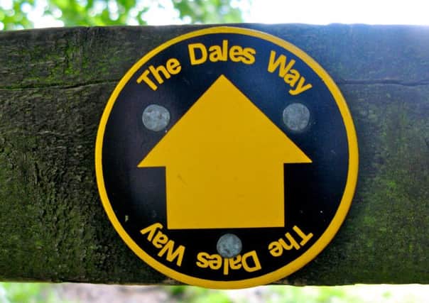 A Dales Way sign in Wharfedale.