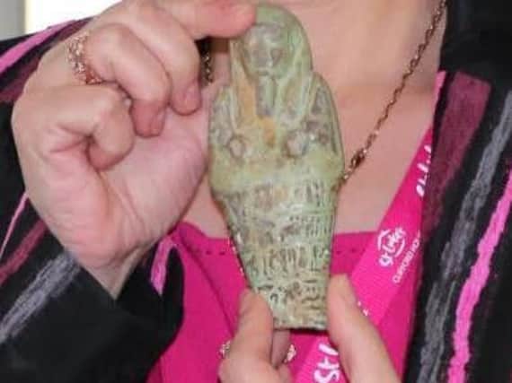 The Ancient Egyptian artifact was donated to the St Luke's Hospice charity shop in Crystal Peaks