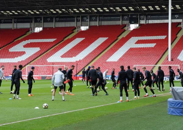 England Under 21's training session at Bramall Lane. Picture: Andrew Roe