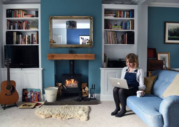 Lauren in the sitting room