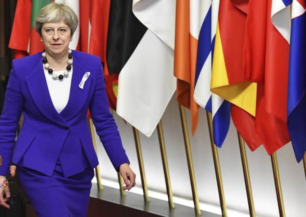 Theresa May at this month's EU summit.