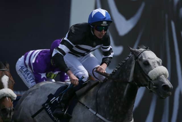 Sovereign Debt and James Sullivan win last year's Diomed Stakes at Epsom.