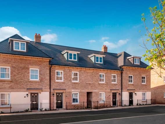 Annual house prices rose by 4.1 per cent in Yorkshire in the first quarter of this year. Picture: Homes on Redrow's Devonshire Gardens site in Harrogate.