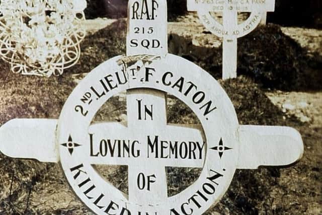 Caton's old gravestone. He was just 19 years old when he died.