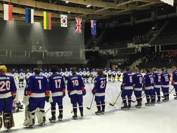 GB's youngsters line up against their Estonia counterparts. Picture supplied by GB.