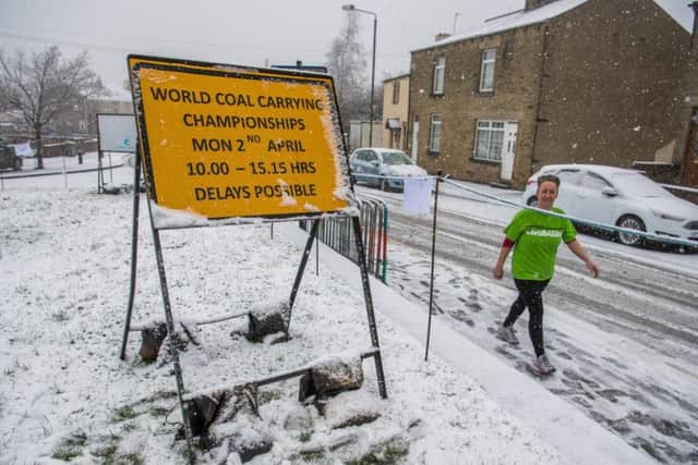 Terri Sykes, of Gawthorpe,  was planning to take part in her first coal race the event held today on Easter Monday. The event may have to be cancelled due to the weather. Organisers are monitoring the conditions and will make a decision in the next couple of hours.