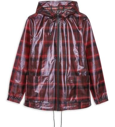 Red check coat, Â£25, from a selection at Primark.