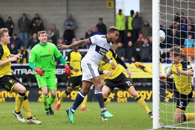 Burton Albion goalkeeper Stephen Bywater can only grimace as Middlesbrough's Britt Assombalonga scores his side's late equaliser. Picture: Nigel French/PA