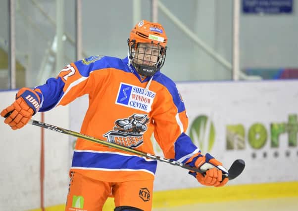 HAT-TRICK: Sheffield Steelers' Kieran Brown posted a five-pouint game for GB Under-18s against Australia in Tallinn. Picture; Dean Woolley.