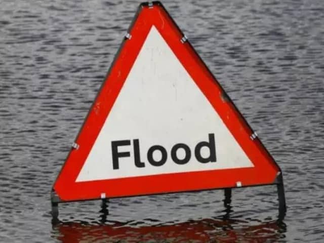 Flood warnings are in place.