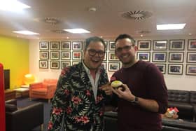 Alan Carr with Paul Rawlinson: photo shared on Norse's twitter page.