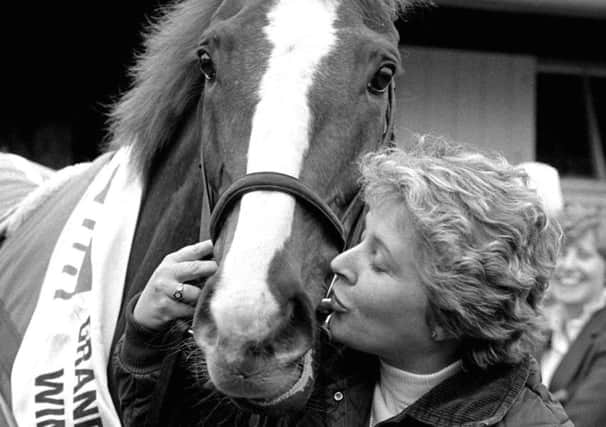 Jenny Pitman with 1983 Grand National hero Corbiere.