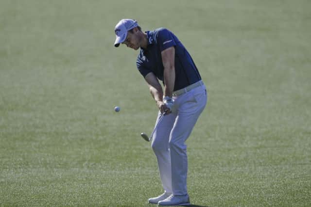 Chipping up: Yorkshire's former Masters champion Danny Willett chips to the first green.