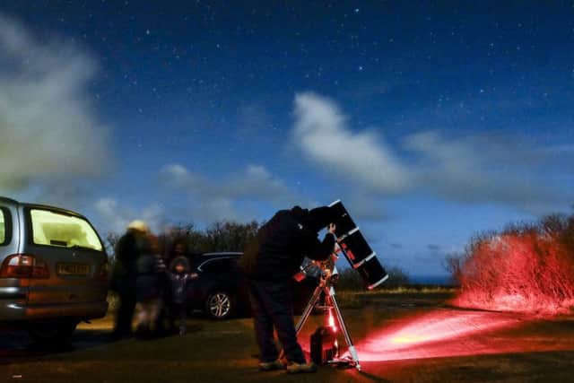 Stargazing at Ravenscar in the North York Moors National Park. Image: Tony Bartholomew/NYMNP