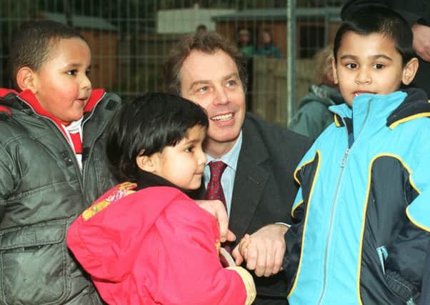 Tony Blairs flagship programme of Sure Start childrens centres has been hollowed out by cuts, a report by The Sutton Trust has found. PIC: PA