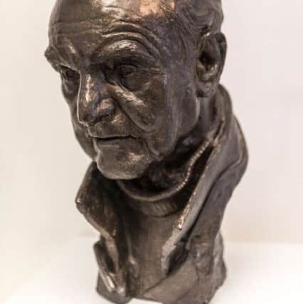 Joseph Hayton's bronze bust of famous sculptor James Butler, in its completed form.