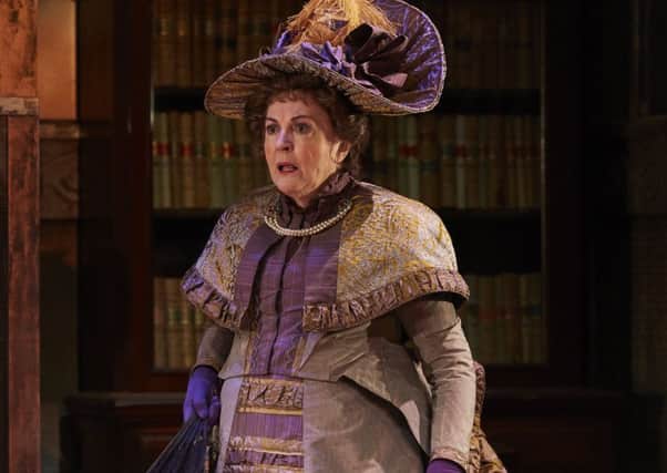 Gwen Taylor as Lady Bracknall in The Importance of Being Earnest.