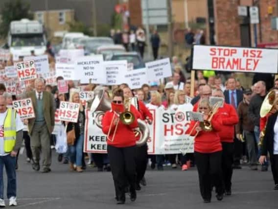 There has been widespread opposition to the so-called 'M18 route' for HS2 in South Yorkshire - and there are now growing doubts over whether a parkway station will be built in the area.