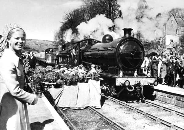 The Duchess of kent opens the Grosmont to Pickering section of the North Yorkshire Moors Railway in 1973.