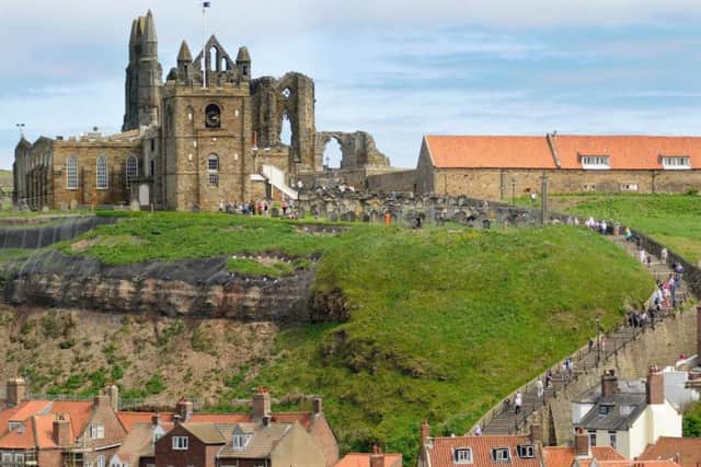 Climbing the 199 steps to reach the ruins of Whitby Abbey is certainly worth it for the views