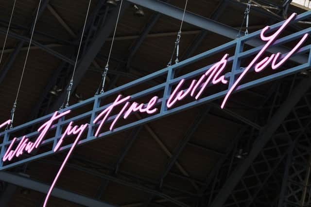 Artist Tracey Emin's new 20-metre-long work, I Want My Time With You. Picture John Stillwell/PA Wire.