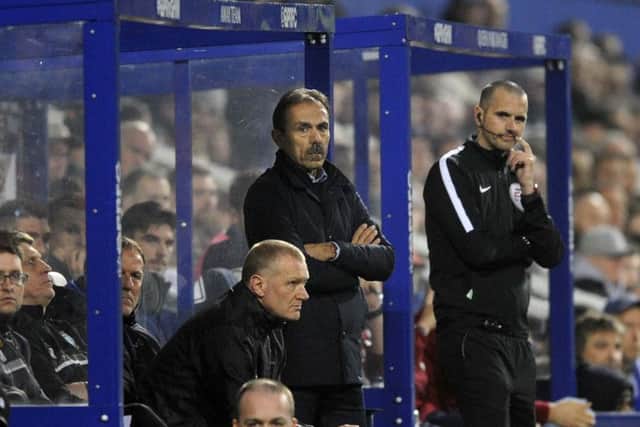 FRUSTRATION: Sheffield Wednesday boss Jos Luhukay in the dugout at Loftus Road. Picture: Steve Ellis