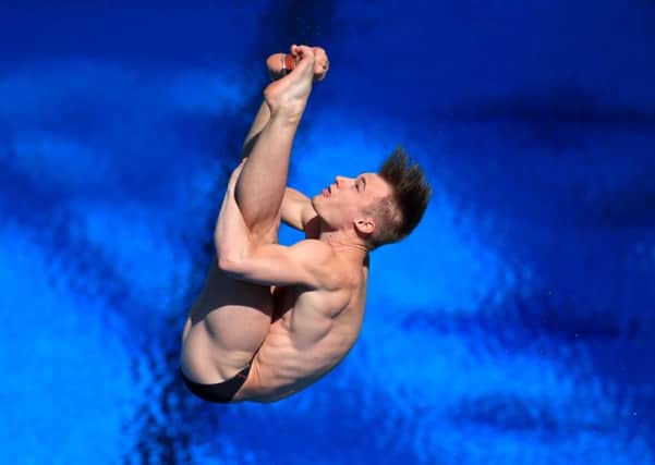 GOLING FOR GOLD: City of Leeds diver Jack Laugher competes on his way to the gold medal in the Mens 1m Springboard Final at the Optus Aquatic Centre during day seven of the 2018 Commonwealth Games on Australias Gold Coast. Picture: Mike Egerton/PA.