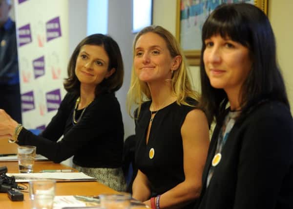 Jo Cox's sister Kim Leadbeater with MPs Rachel Reeves, right,  and Seema Kennedy, at the launch the long-awaited final report of the Jo Cox Loneliness Commission in December. Picture Tony Johnson.