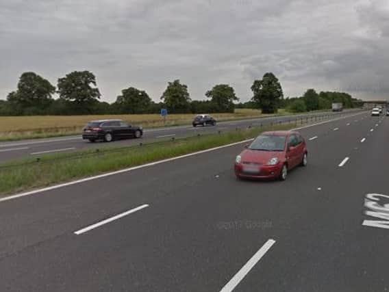 The M62 near Goole. Picture: Google.