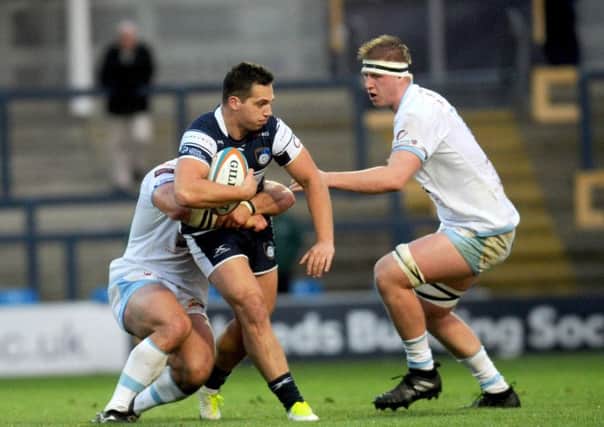 Action from the meeting at Headingley in December between Yorkshire Carnegie and Rotherham Titans, the hosts winning 47-11. Picture: Steve Riding.