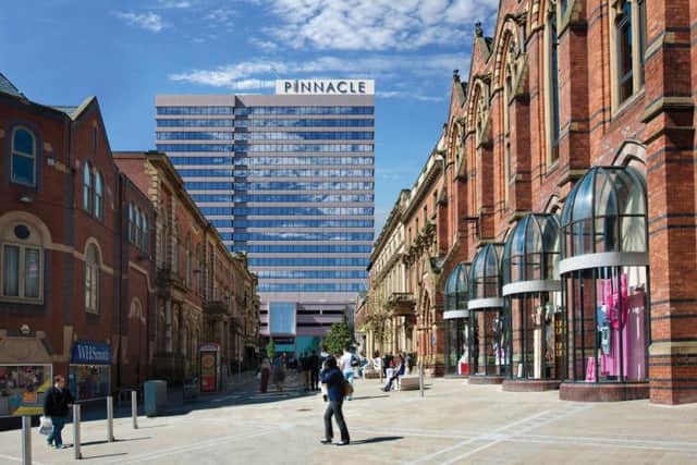 A Brockton Capital fund has acquired The Pinnacle, a prominent 145,000 sq ft, mixed-use asset in Leeds city centre, for around £65.0m. Picture: McCoy Wynne
