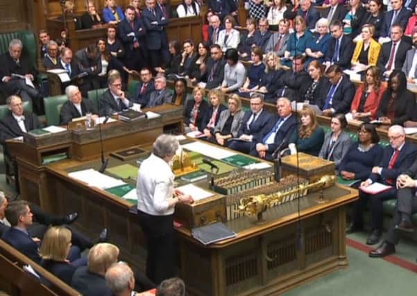 Prime Minister Theresa May makes a statement to MPs in the House of Commons over her decision to launch air strikes against Syria.