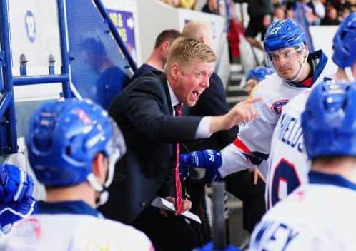 GB head coach, Pete Russell. 
Picture courtesy of Ice Hockey UK