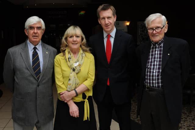 Organisers John Walker, Kathy Marwick and John Lees with Dan Jarvis MP. Picture Scott Merrylees