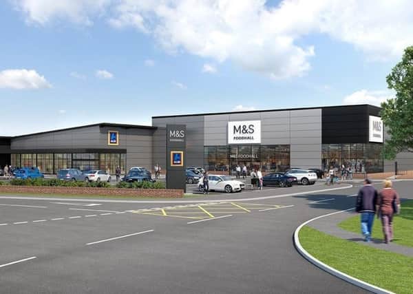 An artist's impression of the new stores