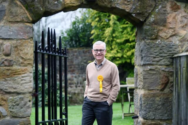 Political Interview........    Lord Dick Newby, leader of the Liberal Democrats in the Lords, at home in Ripon.
13th April 2018.