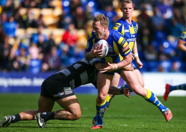 Hull FC's new signing Joe Westerman seen in action for Warrington Wolves against the Airlie Birds (Picture: Alex Whitehead/SWpix.com).