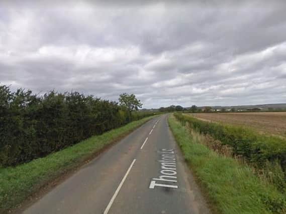 The crash happened on Thornton Lane between High Marishes and Thornton-Le-Dale. Picture: Google