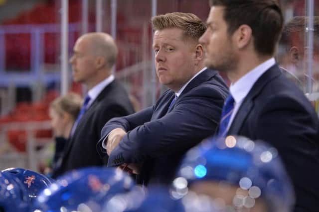 HARD GOING: GB head coach Pete Russell ponders his next move against Kazakhstan. Picture: Dean Woolley.