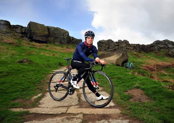 Tour De Yorkshire reccy - Tom Moses pictured at the Cow and Calf, Ilkley (Picture: Simon Hulme)