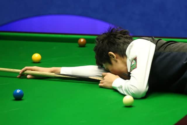 Thepchaiya Un-Nooh is dejected after missing a red on the way to a potential 147 break.