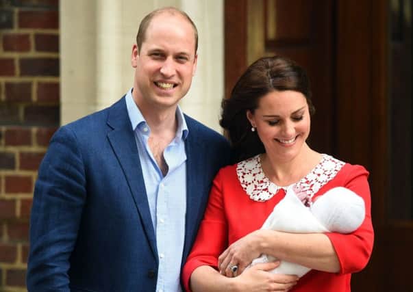 The Duke and Duchess of Cambridge and their newborn son outside the Lindo Wing at St Mary's Hospital in Paddington, London. Photo: Kirsty O'Connor/PA Wire