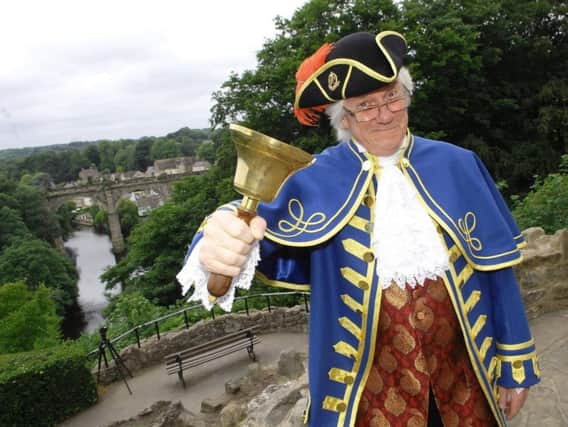 Roger Hewitt has served as the Knaresborough Town Crier for three years